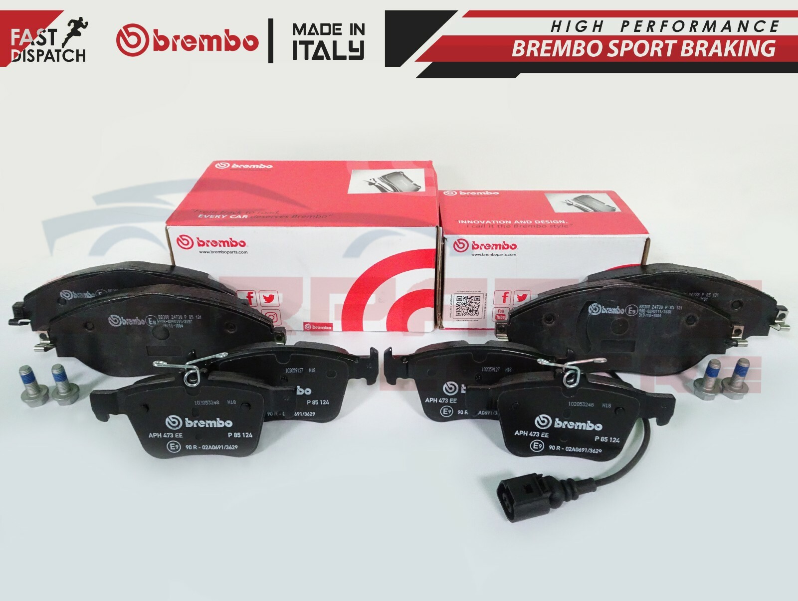 Front And Rear Brembo Brake Pads Audi S3 8V VW Golf MK7 R Seat Leon