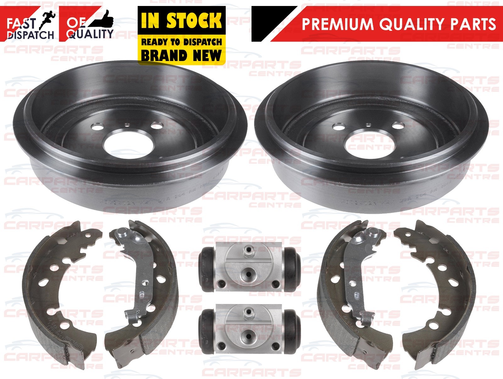 FOR TOYOTA YARIS 1.4 D4D 20052012 REAR BRAKE DRUMS SHOES WHEEL