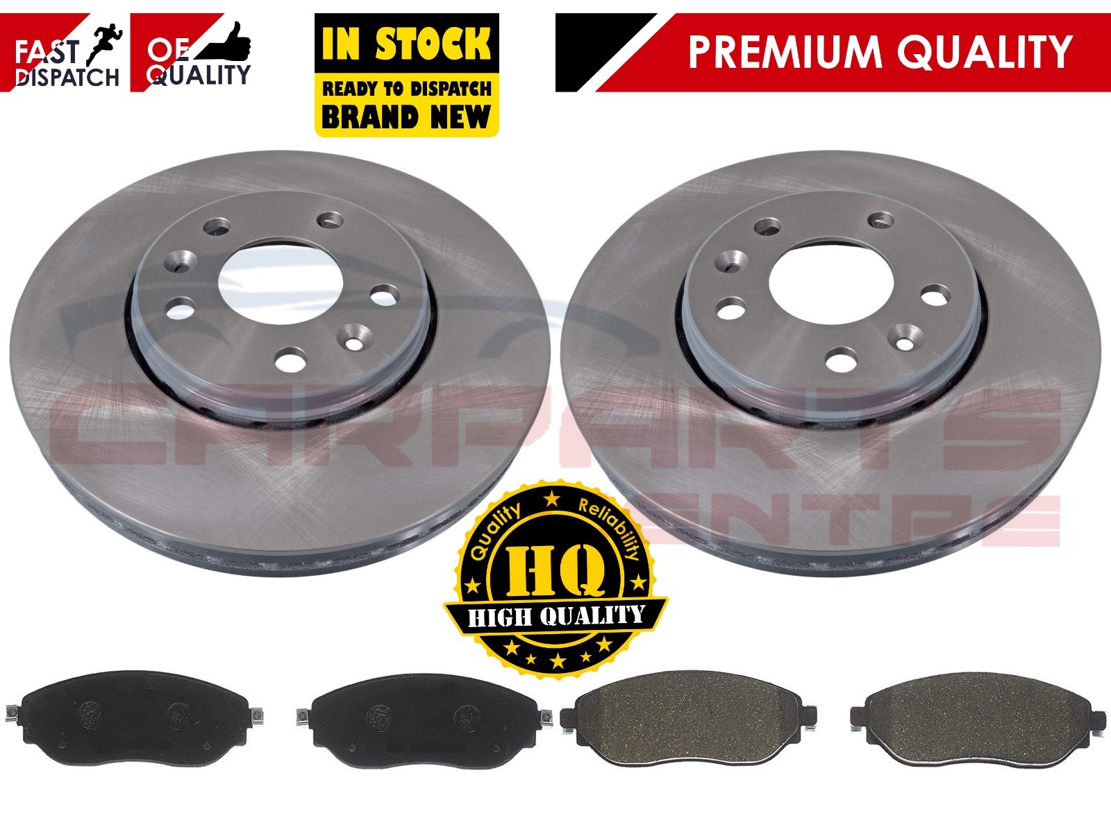 FOR VAUXHALL VIVARO X82 1.6 CDTi 2014 FRONT BRAKE DISCS PADS BRAKING