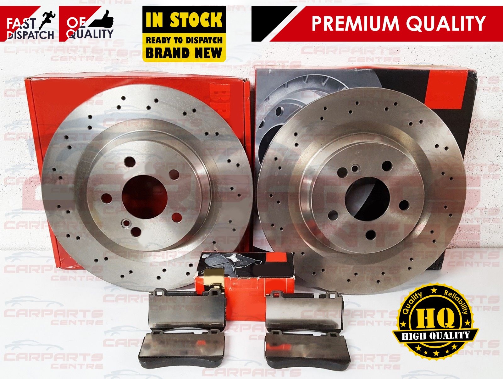 FOR MERCEDES BENZ W204 C63 AMG REAR BRAKE PERFORMANCE DRILLED DISCS