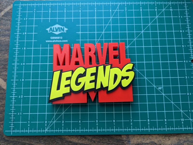 Marvel Legends Custom Design 3d Printed Sign Logo Display Wall Shelf
