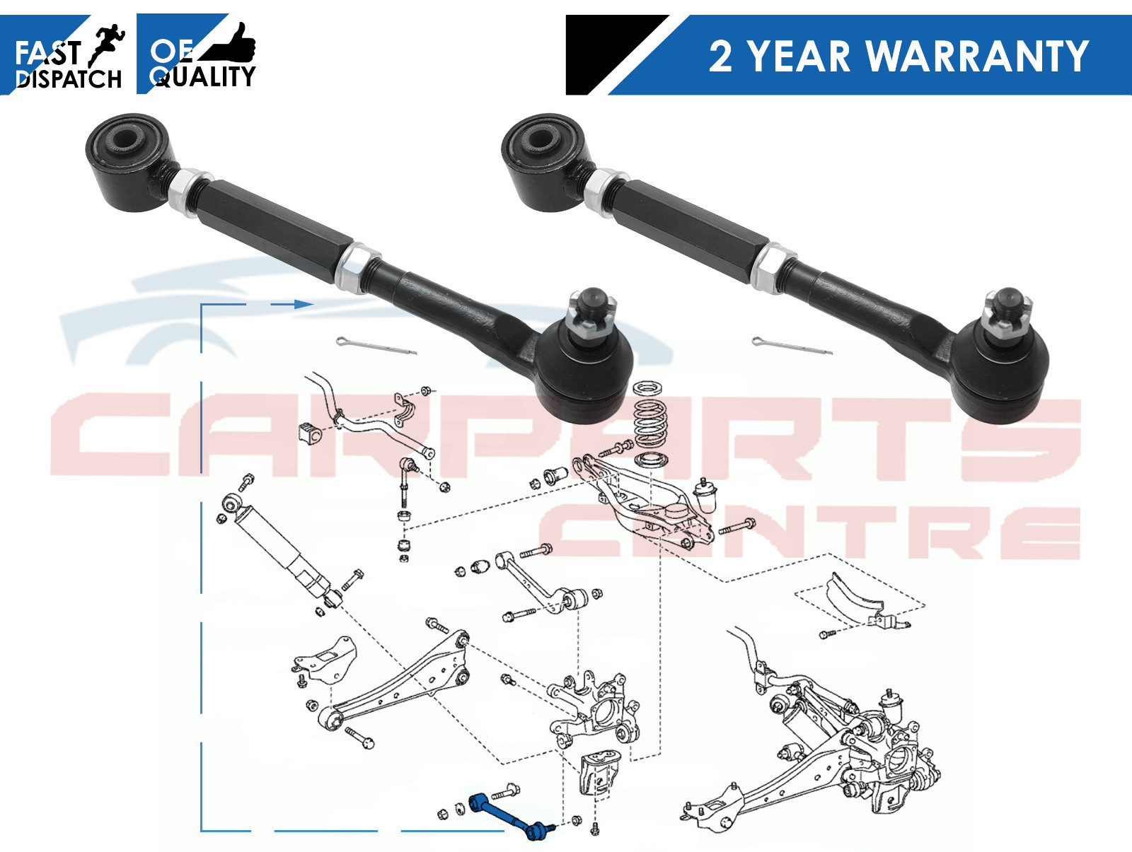FOR TOYOTA RAV4 2.2 D4D REAR LOWER SUSPENSION WISHBONE TRACK CONTROL