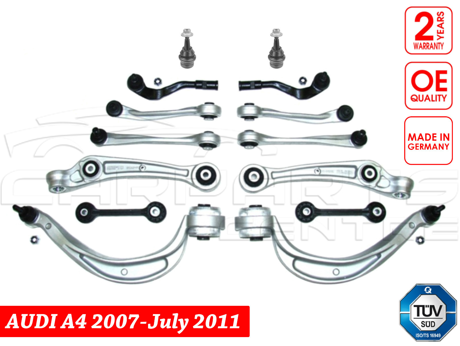 FOR AUDI A4 B8 2.0 TDI FRONT UPPER LOWER SUSPENSION WISHBONE ARMS LINKS