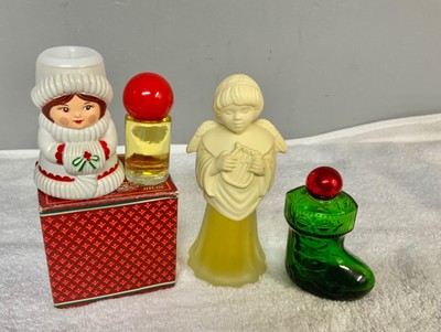Vintage Avon Holiday Perfume/Cologne Bottles 2 Full and 1 Empty
