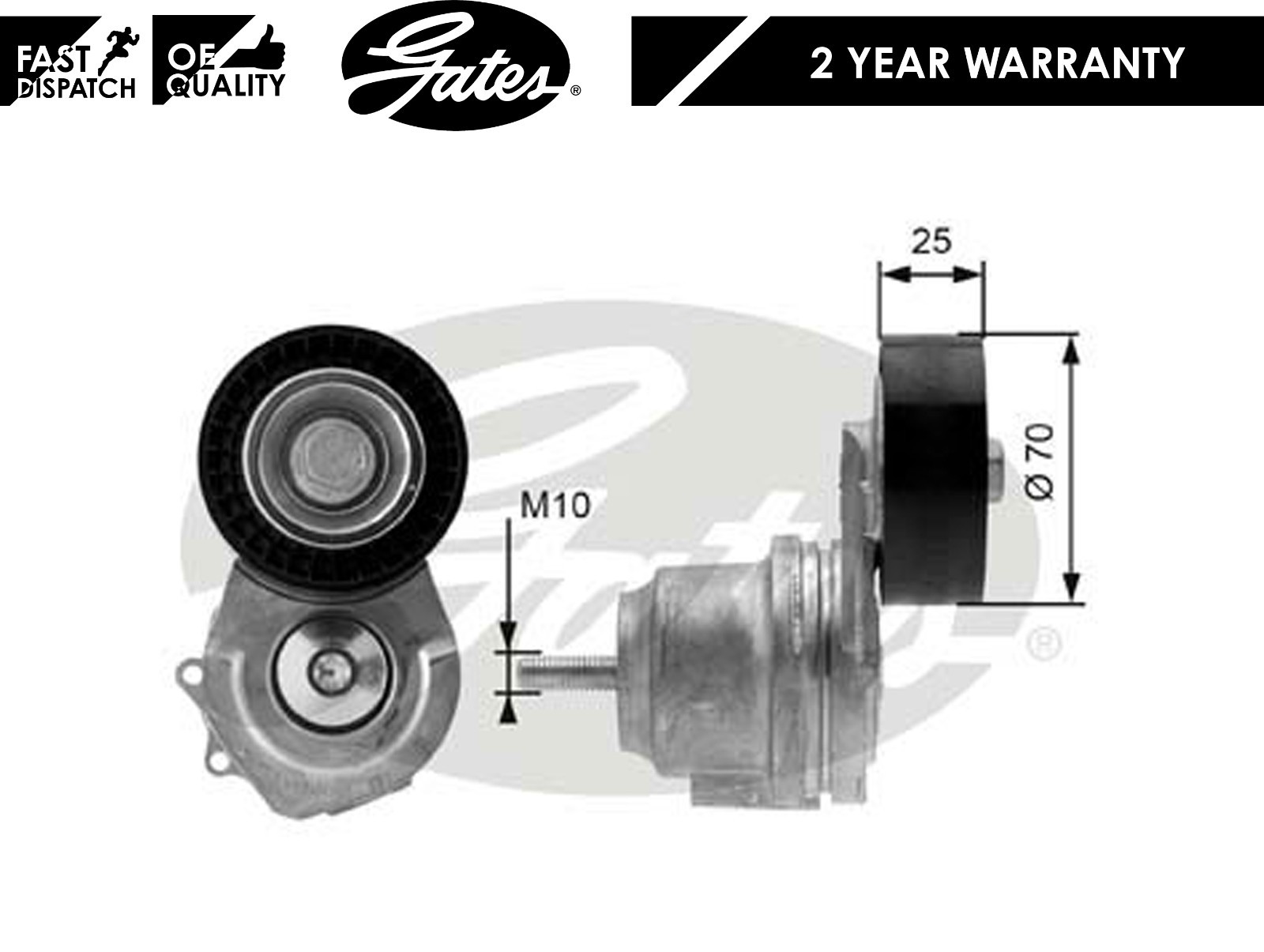For Vauxhall 1 7 Cdti Gates Alternator Fan Belt Drivealign Tensioner Pulley Ebay