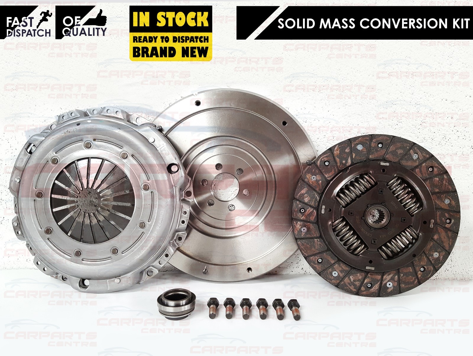 FOR PEUGEOT 207 307 1.6 HDI DUAL MASS SOLID FLYWHEEL CLUTCH KIT 110 BHP