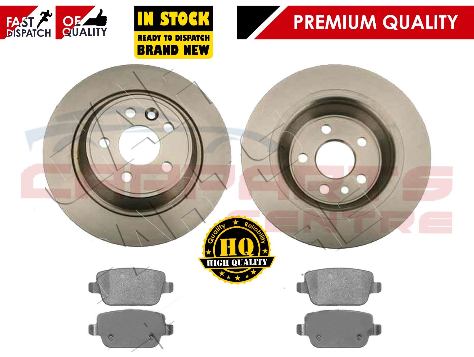 FOR FORD KUGA 2.0 2.5 REAR 302mm SOLID BRAKE DISCS & PAD PADS SET 2008