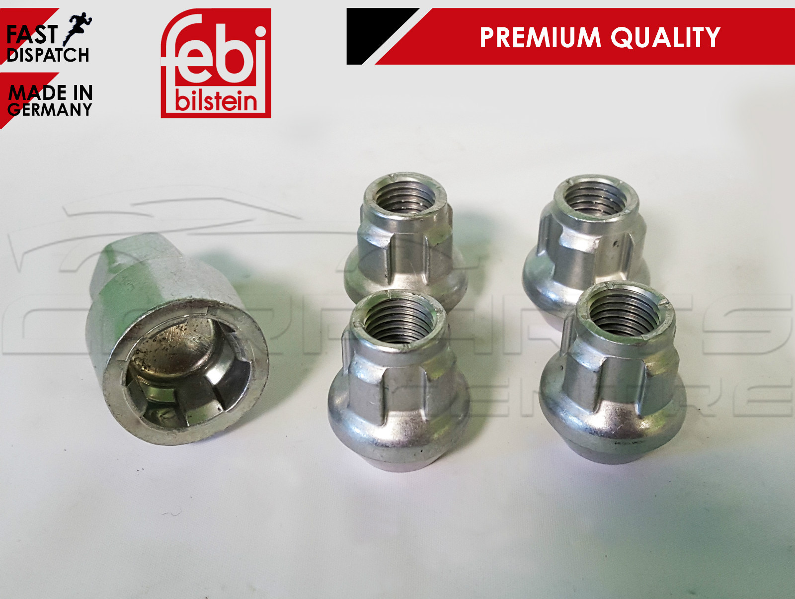 FOR FORD FOCUS MK1 MK2 MK3 GERMAN WHEEL LOCK LOCKING 4 NUTS SET 1 KEY