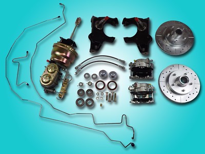 1955-1957 Chevrolet power front disc brake conversion 2" drop spindles