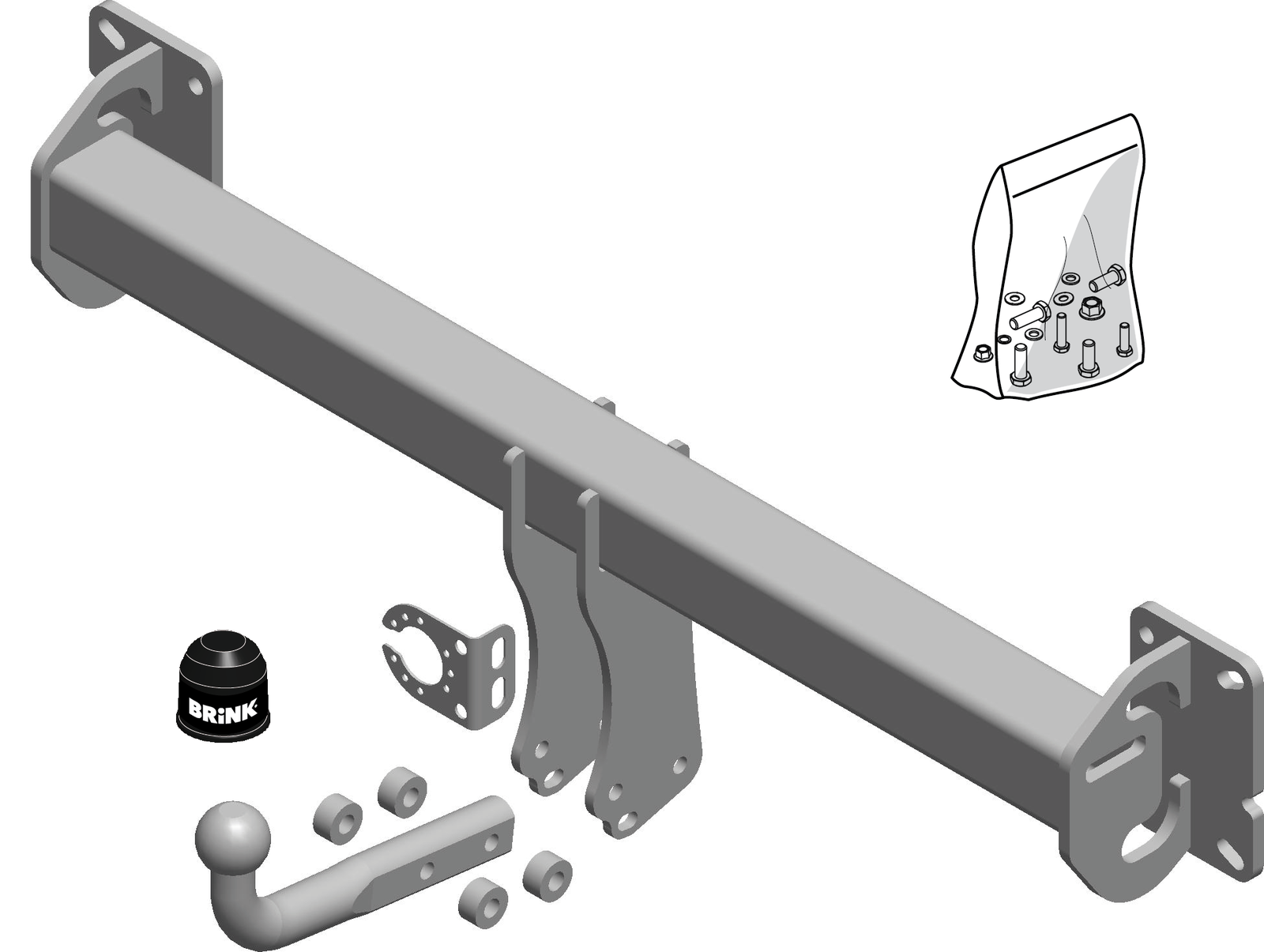 Brink Towbar for Volvo XC90 2014 Onwards Swan Neck Tow Bar eBay