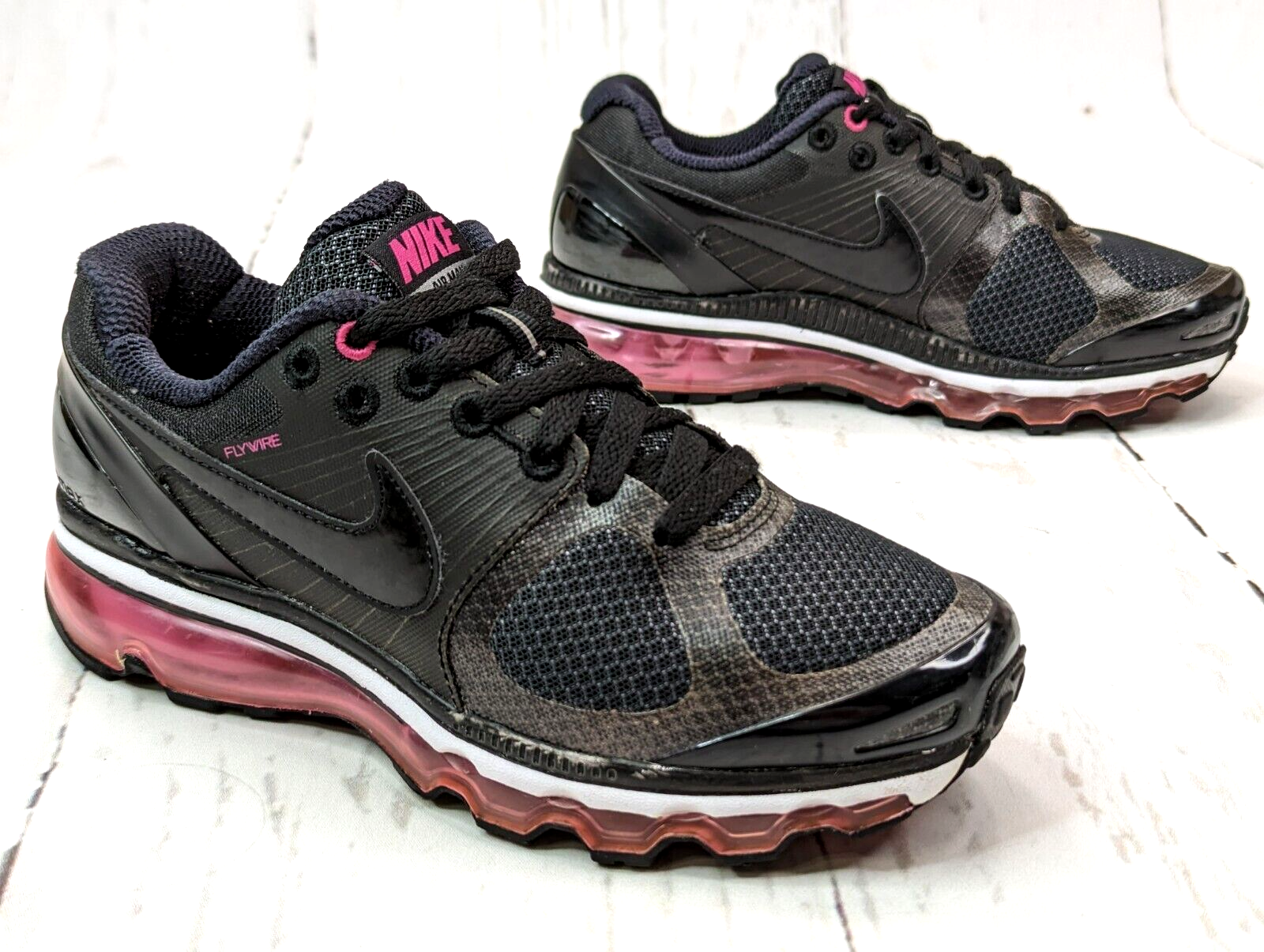 Nike Air Max Plus + 2010, Women Sz 7.5 Black Pink Running Shoe Flywire  386374 | eBay