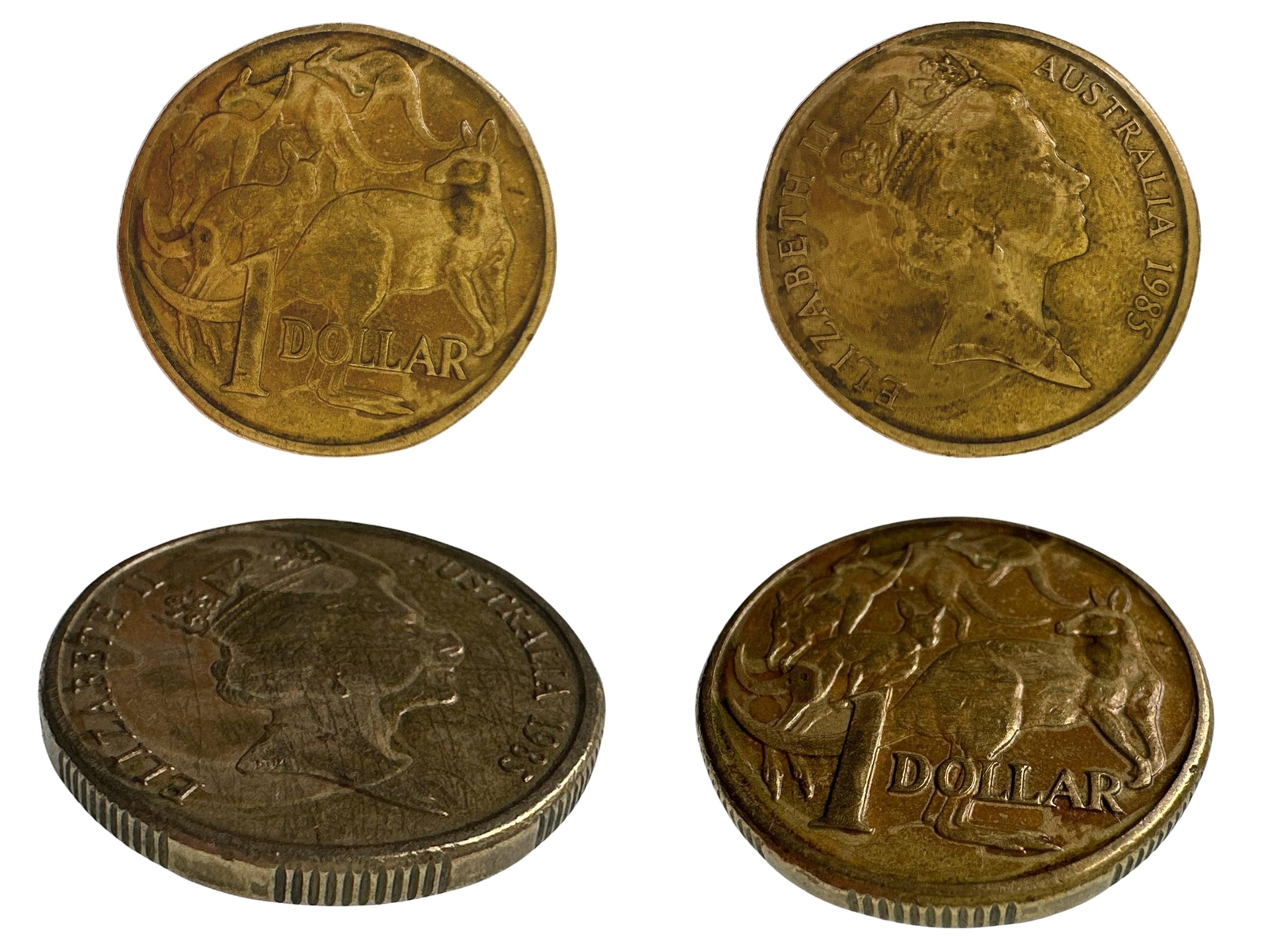 1985 Australia One Dollar Coin Kangaroo Design Elizabeth II