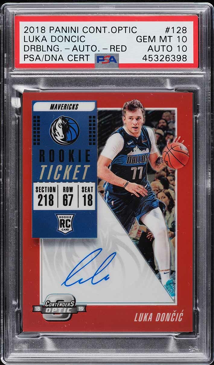 2018 Panini Contenders Luka Doncic Optic Red #128 Rookie