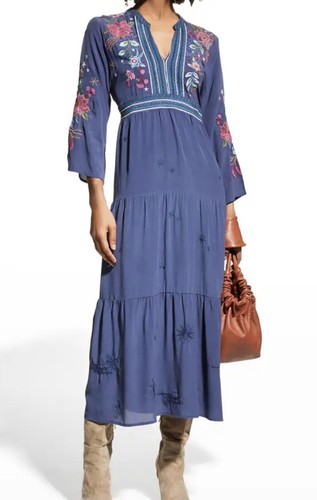 Pre-owned Johnny Was Dress S In Purple