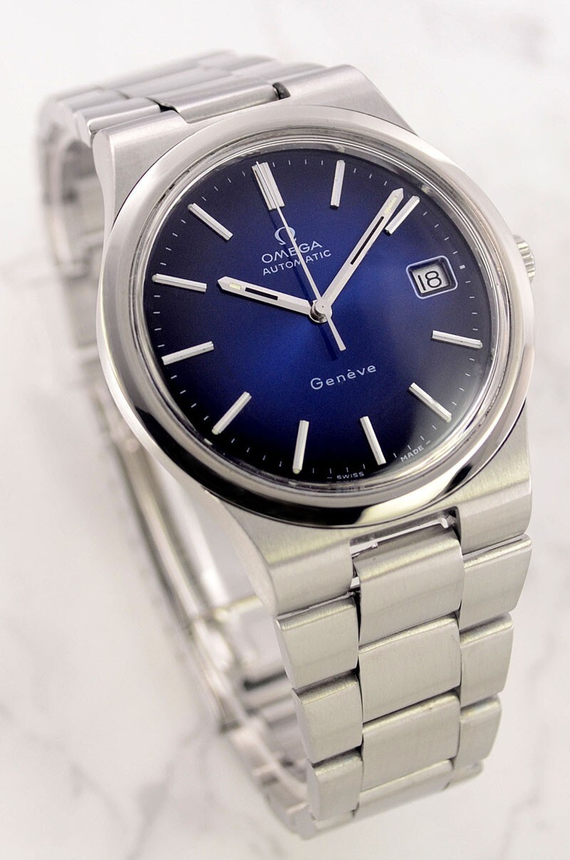 OMEGA GENEVE AUTOMATIC 1660173 CAL1012 DATE DARK BLUE DIAL MEN OMEGA GENEVE AUTOMATIC 1660173 CAL1012 DATE DARK BLUE DIAL MEN