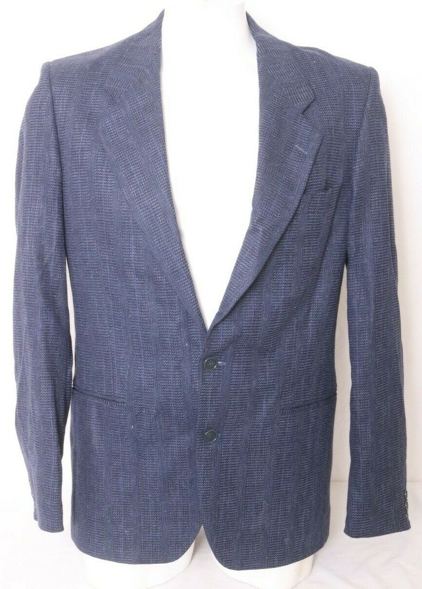 Yves Saint Laurent YSL Dillard's 2 Button Navy Blue Blazer
