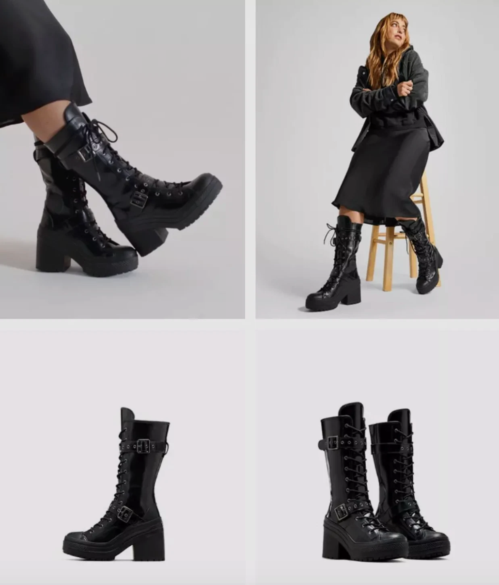 NEW Women's CONVERSE Chuck 70 De Luxe XXHi Leather Heel A12821C