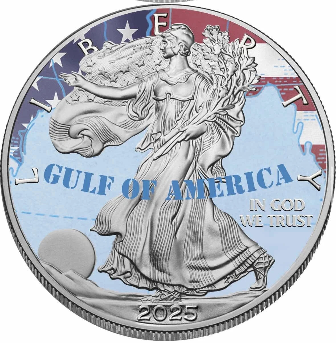 【限定】2021 Colorized American Silver Eagle 2025-se-color-in-black-box-