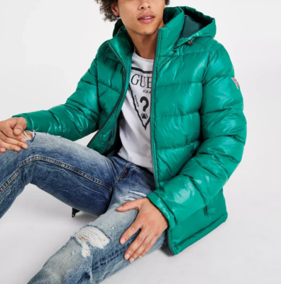 Kelly green top winter coat