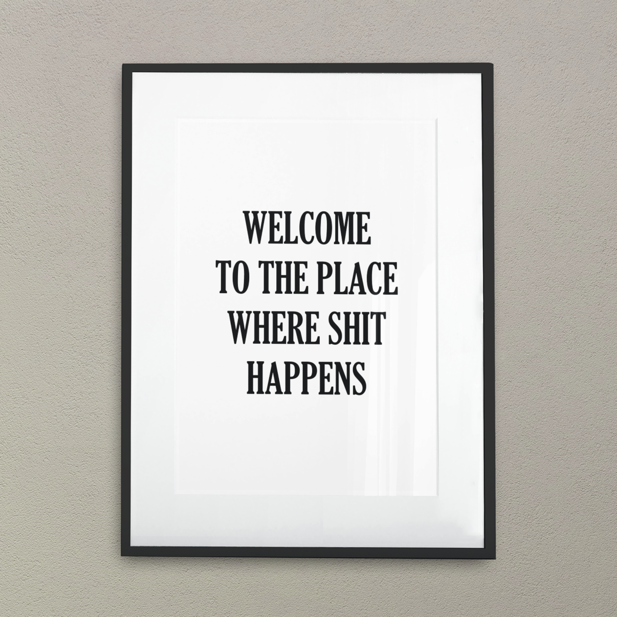 Shit Place Bild Poster Kunstdruck A4 Spruch Lustig Badezimmer WC Toilette Deko