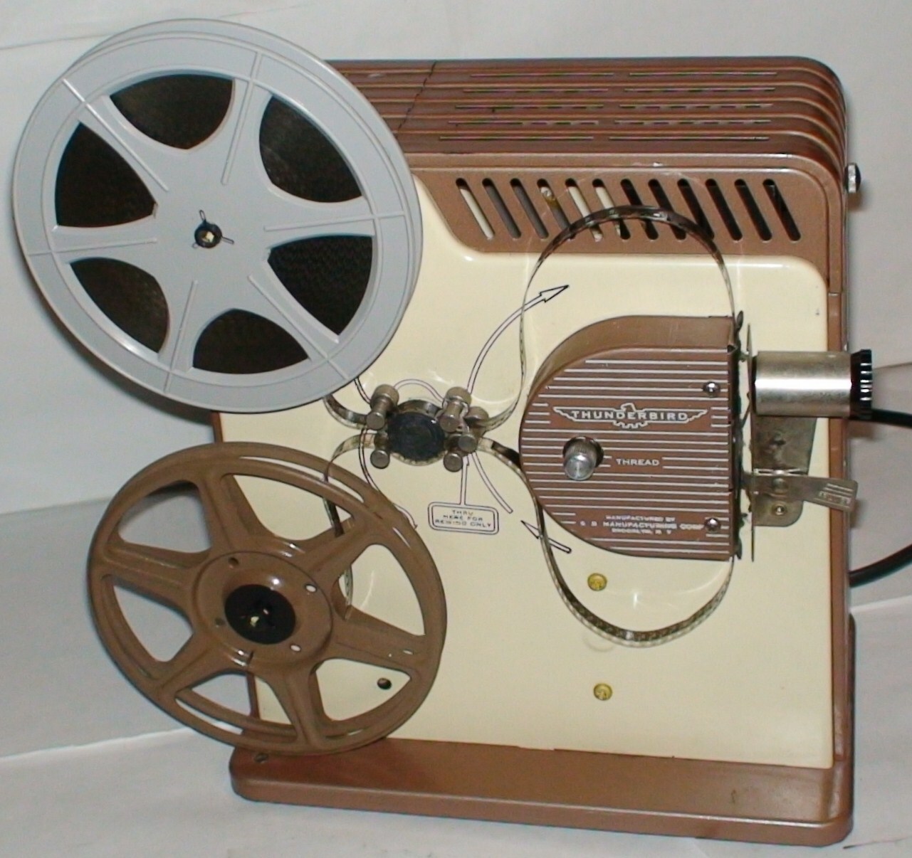 Vintage Thunderbird 8mm Movie Projector Model 1500 w/ Cartoons,instructions,Box