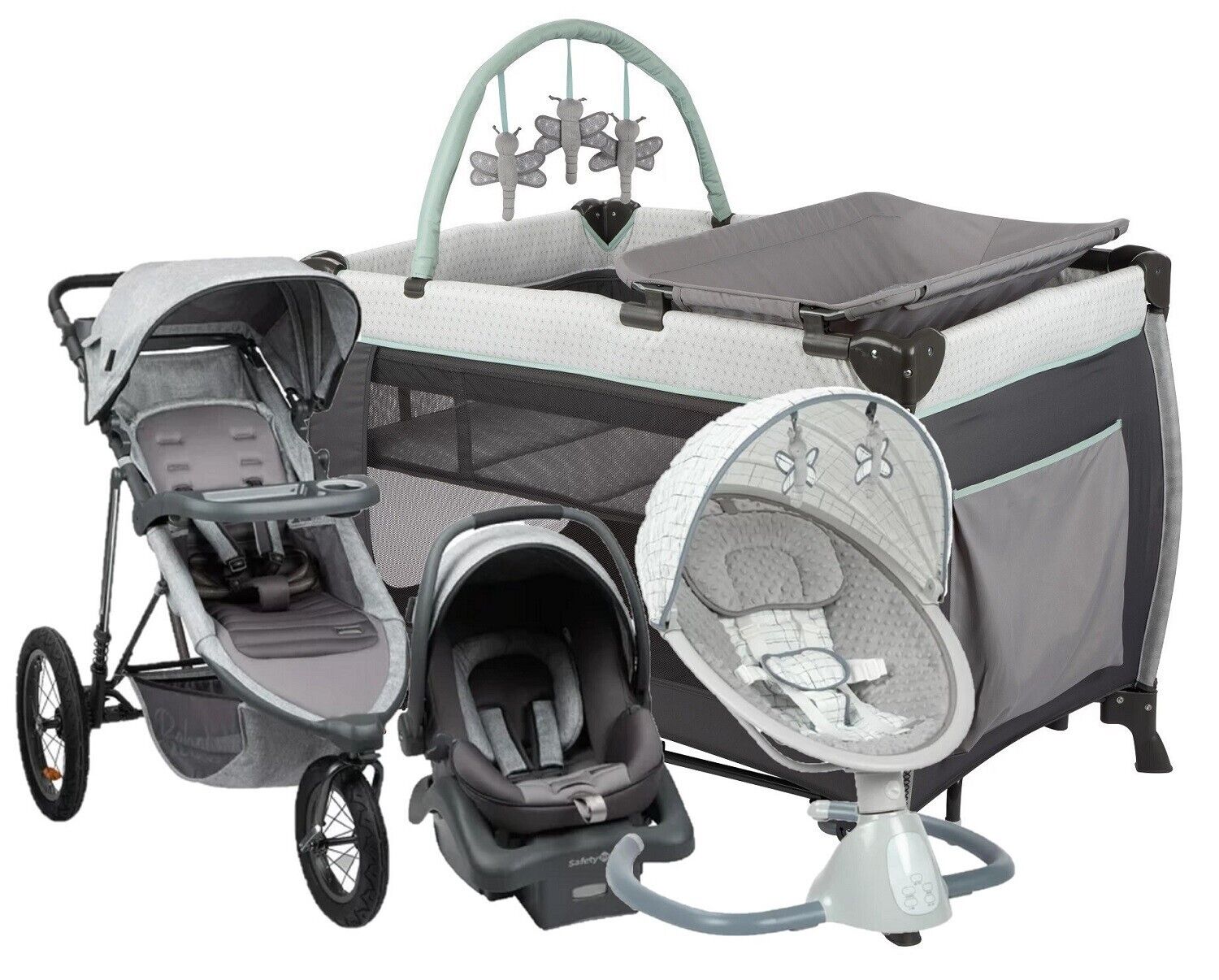 Newborn Combo Walk Out Baby Stroller Travel System With Car 
