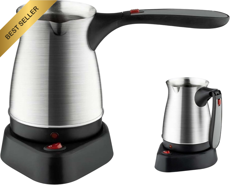 Turkish Coffee Pot, Stainless Steel Arabic, Greek & Turkish Electric Coffee Make