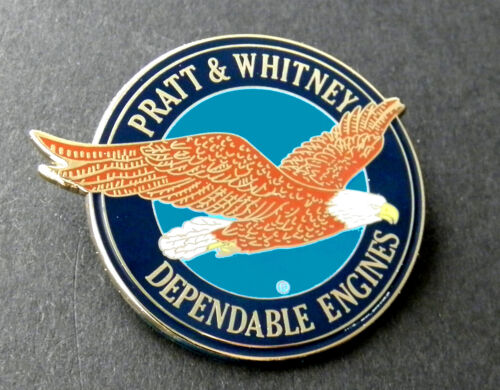 PRATT AND WHITNEY ENGINE ENGINES AIRCRAFT AVIATION LARGE LAPEL PIN BADGE 1.5 IN