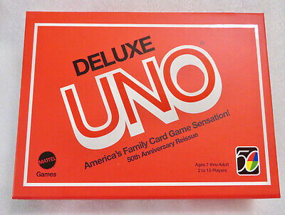 Deluxe UNO America s Family Card Game Sensation - 50th Anniversary Reissue - NEW