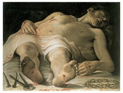 9126.Christ lays in a bed after the crucifix.POSTER.decor Home Office art