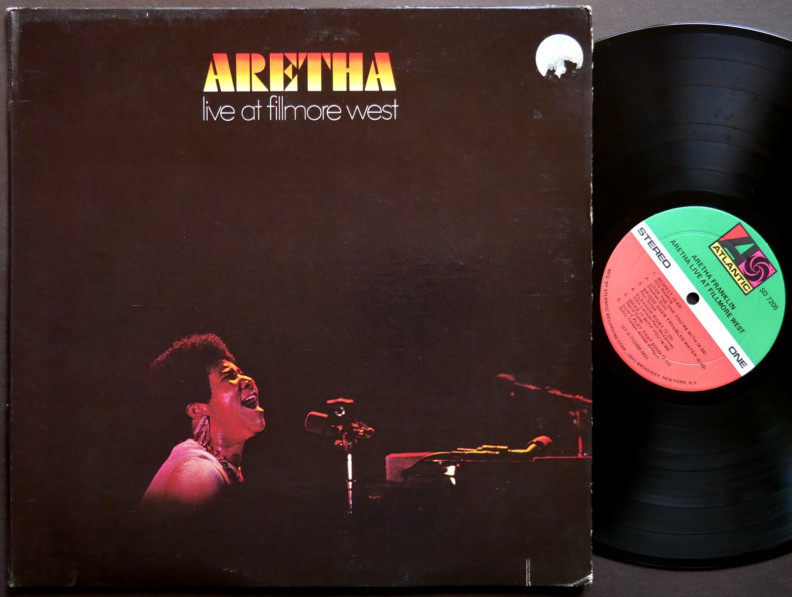 ARETHA FRANKLIN Live At Fillmore West LP ATLANTIC SD 7205 US