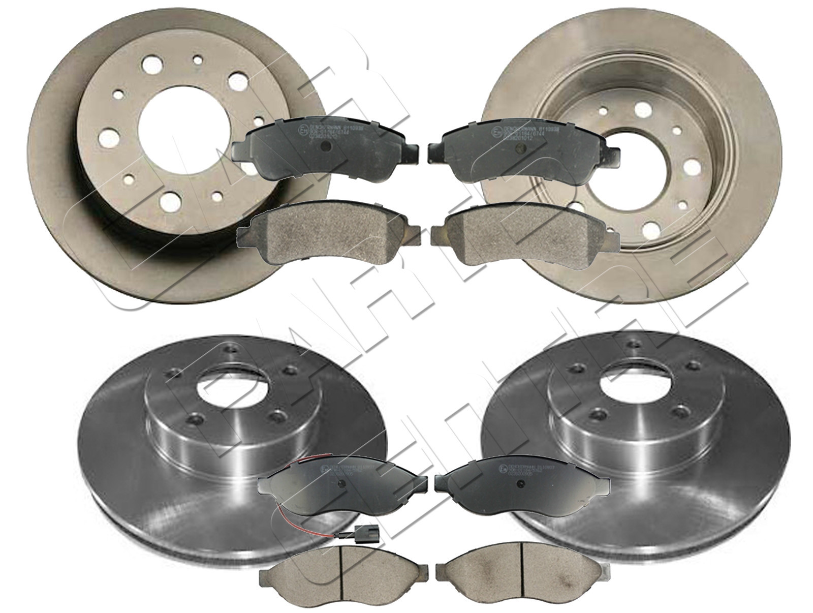 FOR PEUGEOT BOXER 2.2 3.0 HDi FRONT and REAR BRAKE DISCS DISCS PADS SET