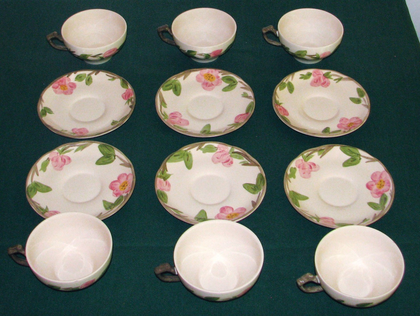 (6) Franciscan England Desert Rose 8 oz. Cup & 5 7/8