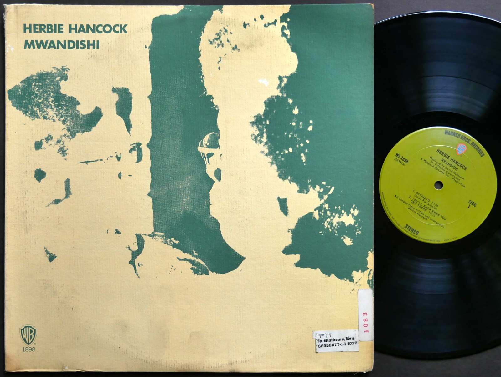 HERBIE HANCOCK Mwandishi LP WARNER BROS WS 1898 US 1971 JAZZ