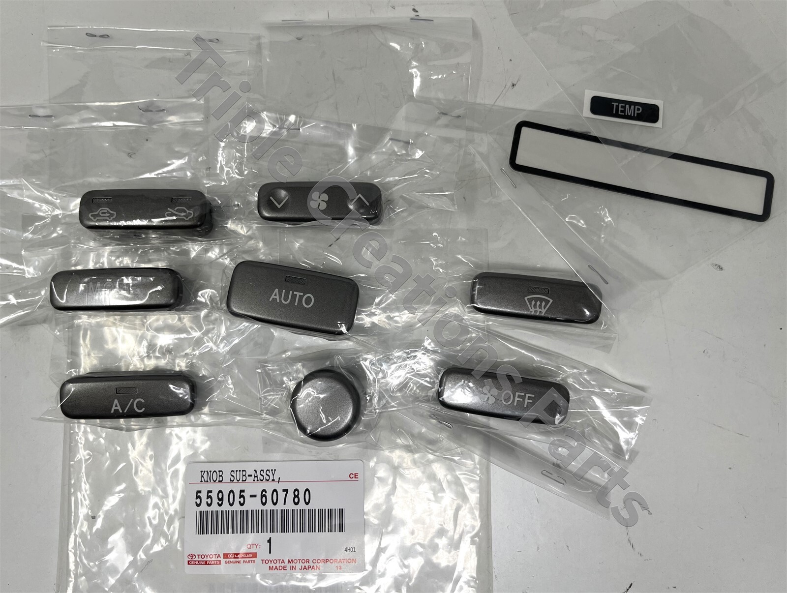 TOYOTA GENUINE 55905-60780 KNOB, HEATER CONTROL OEM