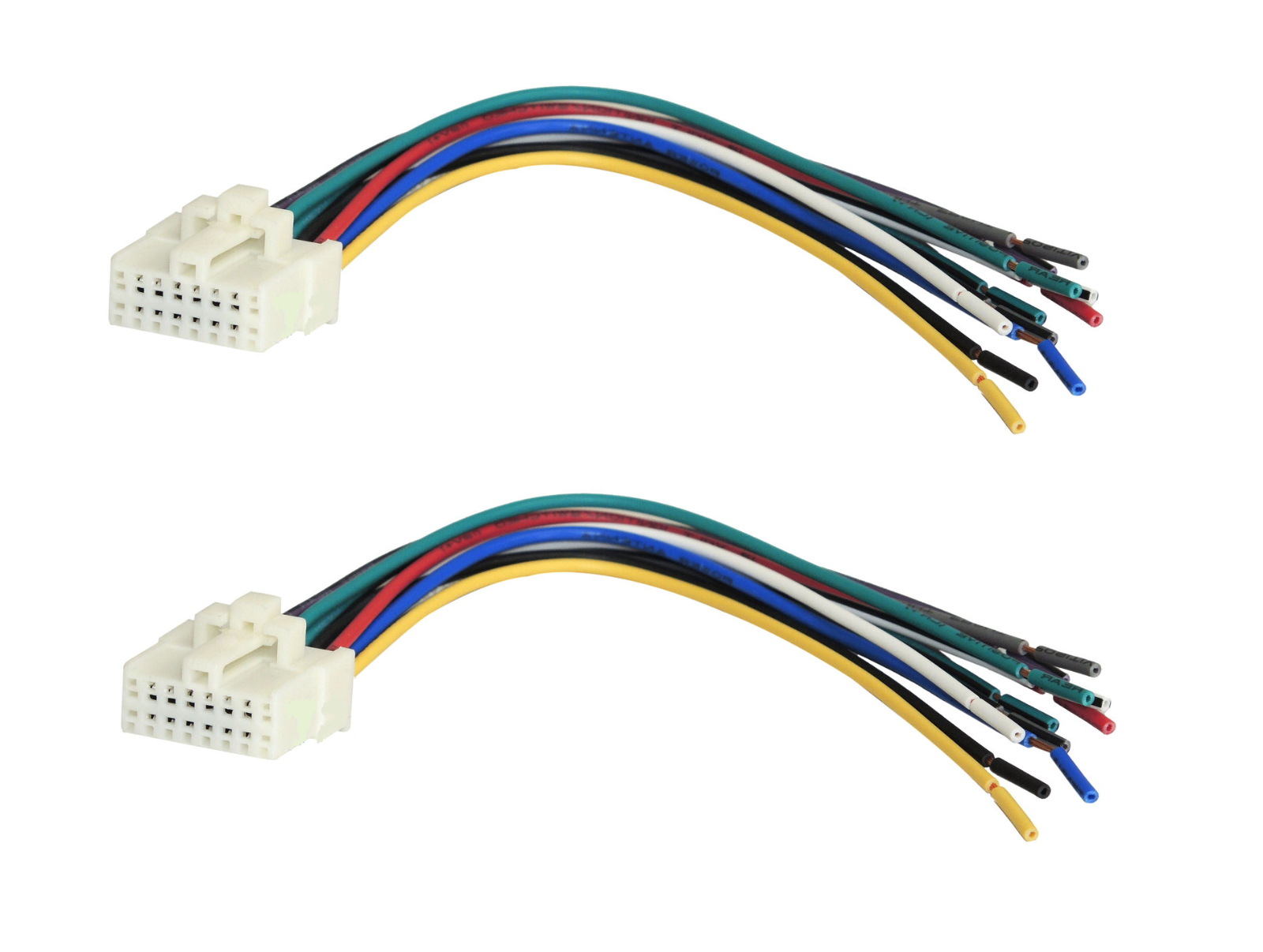 2 PCS 16-Pin Replacement Wiring Harness Car Radio Audio for