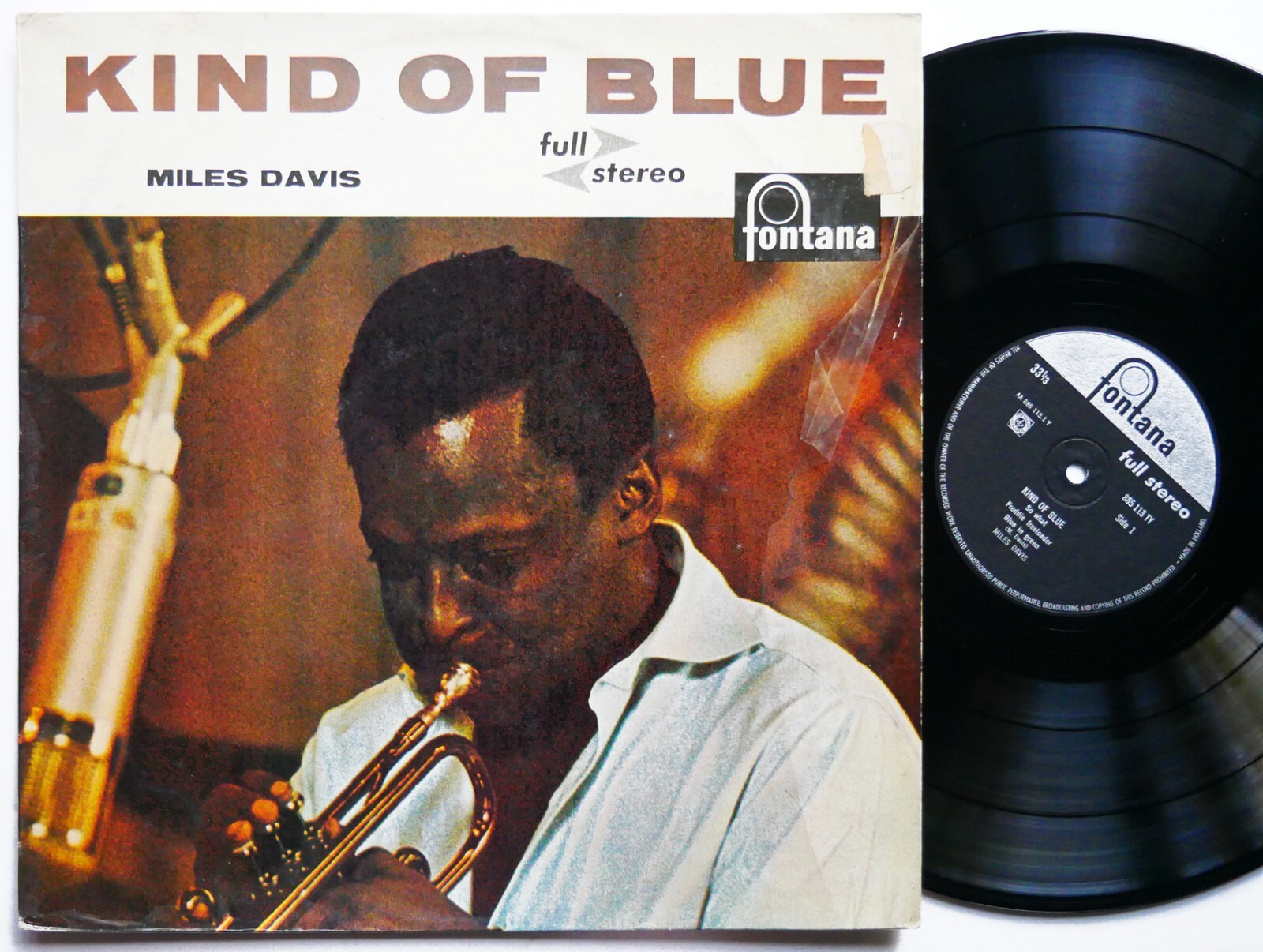 MILES DAVIS Kind Of Blue LP FONTANA 885 113 TY NL 1960 John