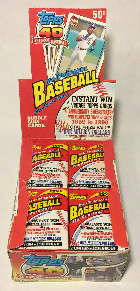 panini topps ウーデゴール　セット Amazon.com: 1991 Topps Baseball Box (36 Packs) Possible