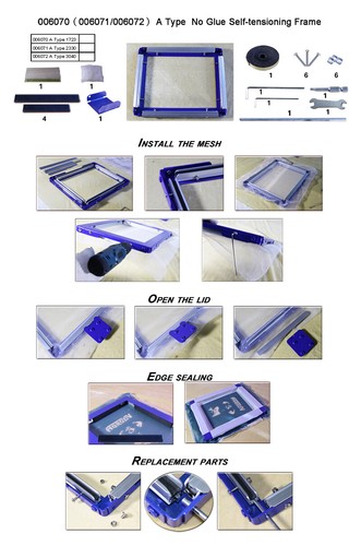 Various No Glue Self-tension Frame for Screen Printing DIY  Newest Sale