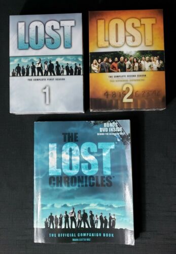 Lost TV Series ~ Season 1 & 2 DVD + Lost Chronicles Book w Lost TV Series ~ Season 1 & 2 DVD + Lost Chronicles Book w