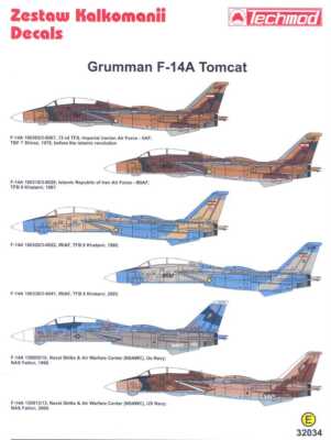 Techmod Decals 1/32 GRUMMAN F-14A TOMCAT Fighter