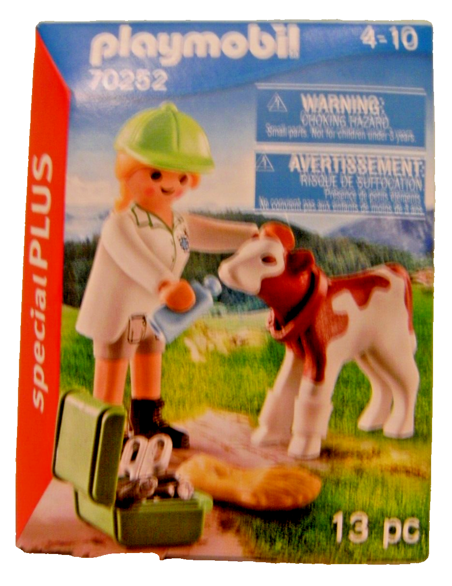 PLAYMOBIL Special Plus 70252 – Tierärztin Mit Kälbchen, Spielset Für Kinder Ab 4 Jahren