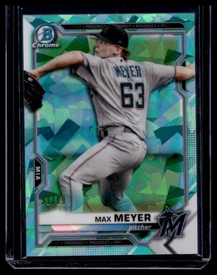 2021 Bowman Chrome Sapphire Max Meyer Aqua /99 #BCP-201