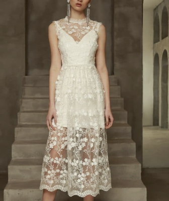 Bridal shower midi clearance dress