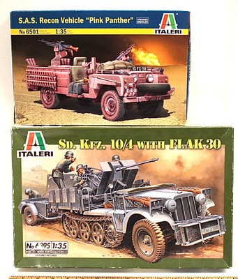Italeri 1:35 WW2 Sd.Kfz.10/4 Flak 30 6395 SAS Recon Pink Panther 6501 NIOB
