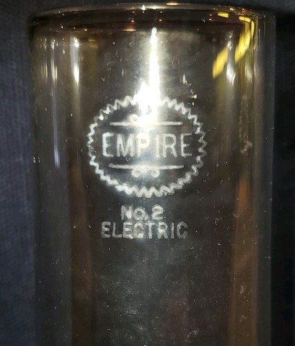 Vintage Empire No.2 Electric Glass Oil/Kerosene Lamp Chimney 10 1/8