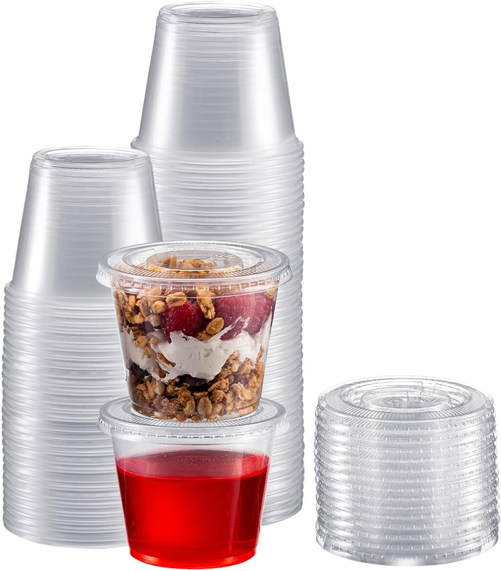 Clear Storage & Cooking Containers with Lids – Perfect for Sauces, Samples, & More
