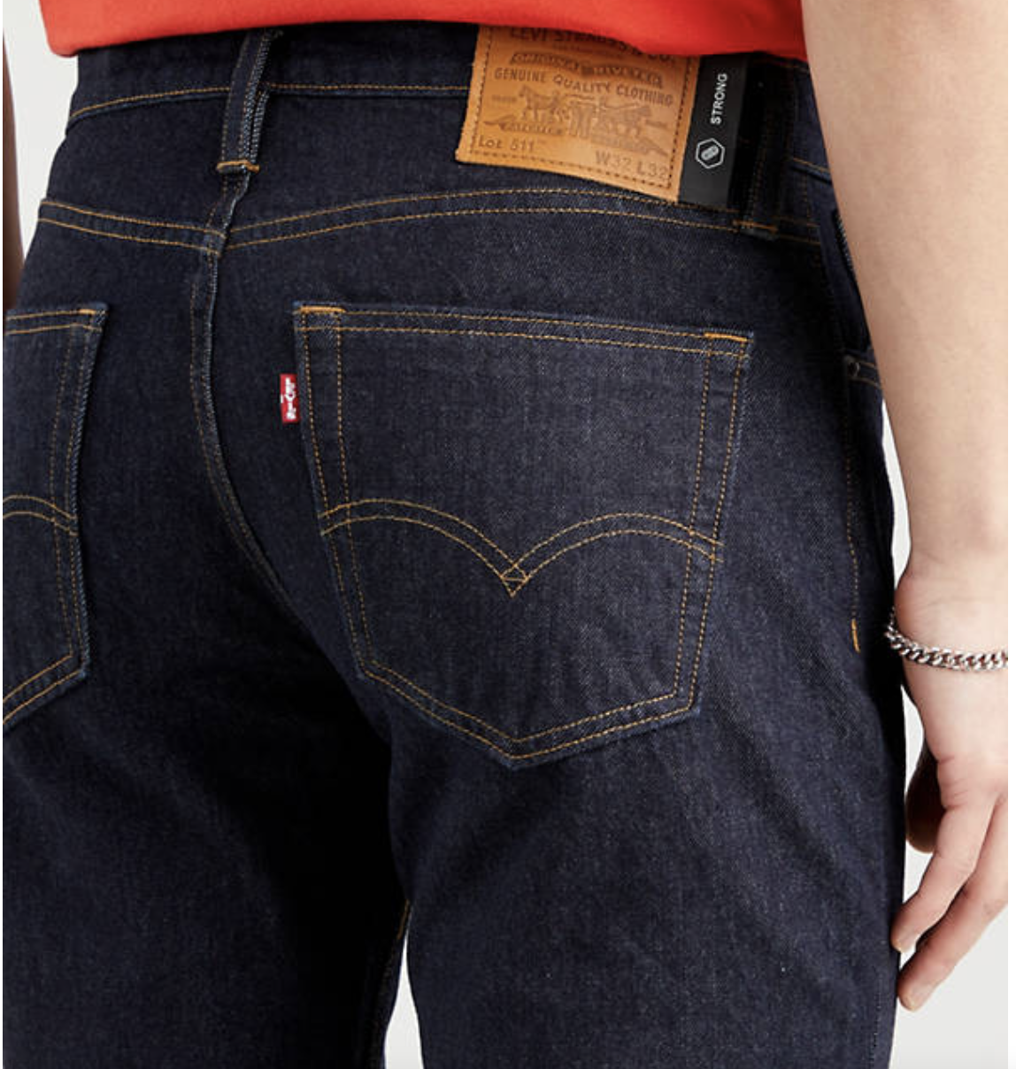 Джинсы Levis 511 для скейтбординга SB Slim Fit Мужские джинсы Rigid цвета индиго 955810056