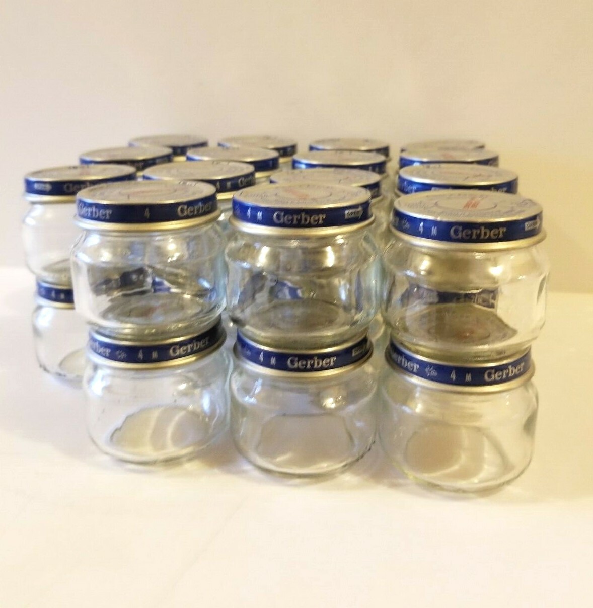 Lot of 30 empty Gerber 2.5 oz. baby food jars clean no labels no glue DIY candle