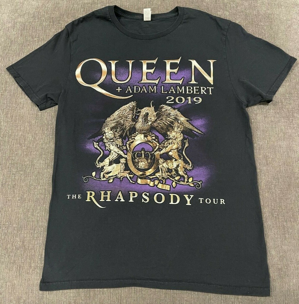 QUEEN + ADAM LAMBERT T-Shirt MEN'S SMALL S Black Tee 2019